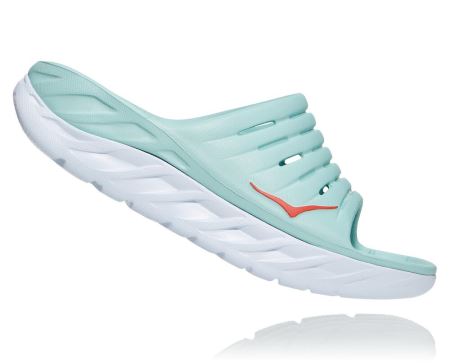 Hoka ORA Recovery Slide 2 Mulher - Sapatos Ortopédicos Azuis / Branco | PT-fBrDNxd